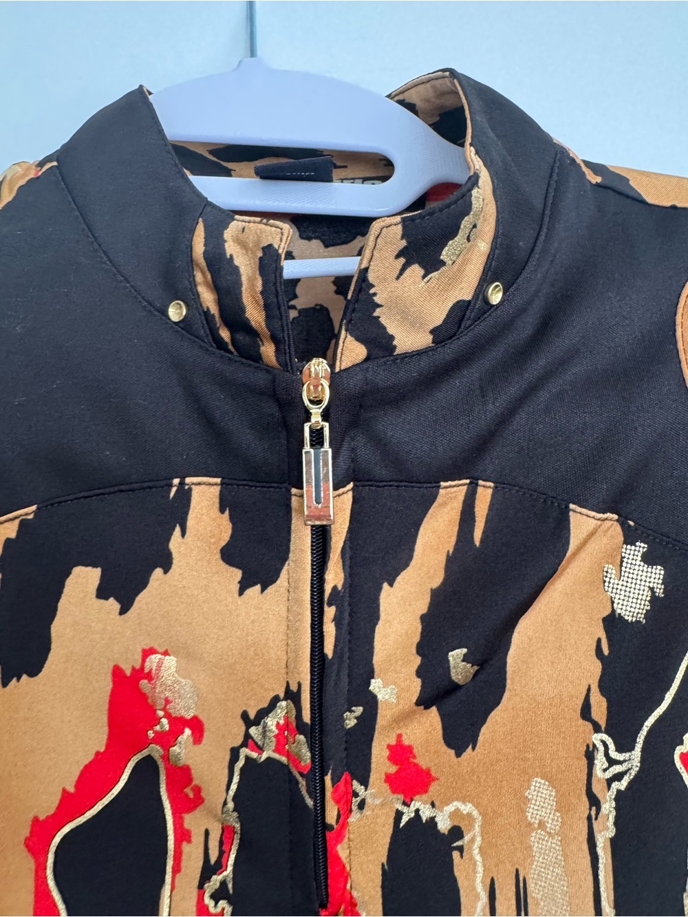 Jamie sadock Camel & Black Leopard Print Dress with Size Medium - Picture 10 of 12